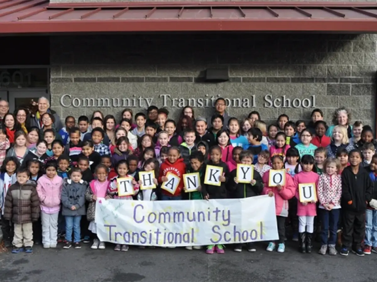 photo of kids at a community transitional school | good deeds day | steve forsyth memorial fund