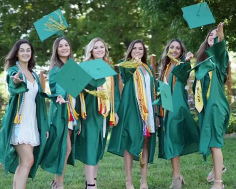 West Linn HS Girls Celebrating Graduation